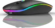 LED Bluetooth Mouse,Bluetooth Mouse for MacBook Pro/MacBook Air/iMac/mac/ipad/ipad pro,Wireless Mouse for Macboook Air/MacBook Pro/PC (Black)