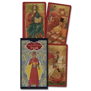 金色沙皇塔羅燙金版Golden Tarot Of The Tsar Gold Foil,贈中文翻譯｜細膩神聖傳承【左西】