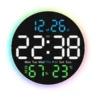 User Friendly LED Wall Clock with Wireless Remote & Integrated Calendar Info