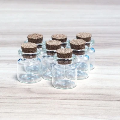 10~100PCS Tiny Vials Crafts Glass bottles Corks 4ML Vial Jars Candy Storage