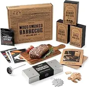 Cooking Gift Set | BBQ Smoker Wood Chip Grill Set | Perfect Gift for Guys | Dad Birthday Gift Idea