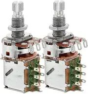 Yardwe 2pcs Push Pull Potentiometer Switch for Electric Guitar Bass Volume Tone Control Enhanced Versatile Application for Musicians