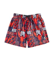 [Vilebrequin Kids] Vilebrequin Kids Jirise printed swim trunks Y 12 red