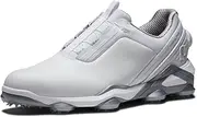 [FootJoy] Men's Tour Alpha Boa Golf Shoe, White/White/Silver, 8