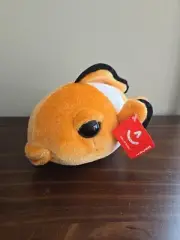 New 8" AURORA FISH DREAMY EYES CLOWN FISH PLUSH STUFFED ANIMAL ORANGE STRIPED