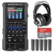 Zoom R4 Recorder & Interface with Cans50, Batteries & 32GB Card