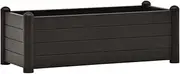 vidaXL Garden Raised Bed PP Indoor Home Outdoor Patio Backyard Lawn Gardening Planter Planting Bed Flower Box Pot Anthracite 100x43x35 cm