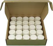 Natural Unscented Tealights 100% Rapeseed Wax Paraffin-Free Candles in Recyclable Clear Cup Natural Wax Tea Lights