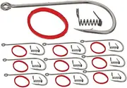 Live Shrimp Fishing Hooks 10 Pack Barbed Spring Hooks for Fresh Saltwater Versatile Bait Holder