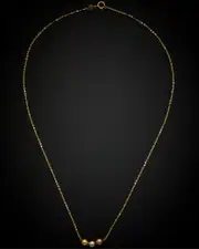 14K Italian Tri-Tone Gold Bead Necklace