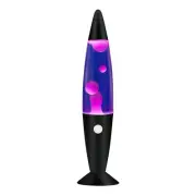 16 Inches Purple Magma Lamp with White Wax Black Base Soothing Liquid Motion ...