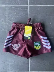 NRL Manly Sea Eagles Shorts Youth Size 10 Football Rugby League