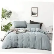 Comforter Set 3Pcs Haze Blue Bedding Comforter Sets California King Light Blue