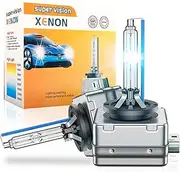 SENROBO D3S HID Xenon Headlight Bulbs,8000K White Blue,35W Upgraded 350% Brighter High and Low Beam Xenon Replacement Light Bulb,Pack of 2