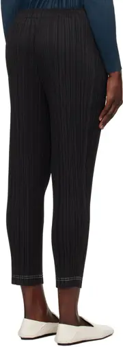 pleated cropped trousers 2,3,4,5 Black