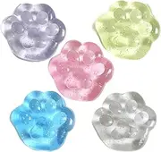 5 Pack Cat Paw Squishy Toys, Cats Paw Squeeze Toy for Stress Relief, Soft Squeeze Fidget Toys, Party Favours Gift for Kids Adults