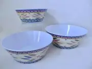 NEW Temp-Tations Old World Confetti Melamine Serving Bowls Set 3 Nested Plastic
