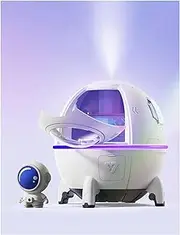 Mini Portable Astronaut Humidifier with Built-in Cute Doll, Rechargeable Cool Mist humidifier with Auto Shut Off, Colorful Night Lights