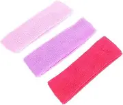 [BESPORTBLE] Sweatproof Elastic Sports Headband 3pcs Yoga Headband for Hair Stretchy Hair Bands