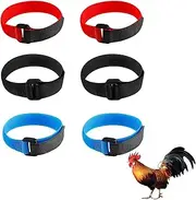 6Pcs No Crow Rooster Collar,Anti-Hook,Noiseless Neck Strap for Roosters and Poultry,Noiseless Collar for Roosters,Duck, Goose & Poultry Collar Accessories,Plastic Materials