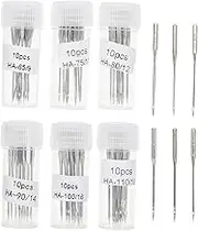 IWOWHERO 60pcs Sewing Machine Needle Sewing Needle Threader Sewing Needles Machine Universal Sewing Needle Leather Sewing Needles Sewing Supplies Multifunction Handle Needle Stainless Steel