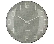 NeXtime Shade Glass Analogue 35cm Hanging Wall Clock Decor Silent Sweep Grey