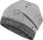 [Maja] Boys Winter Hat or Winter Set Beanie Snood Tube Scarf Dogs, Gray, 54-56