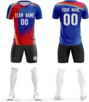 12 Custom Made Sublimated Soccer Uniforms Set - Jersey & Shorts - All Sizes