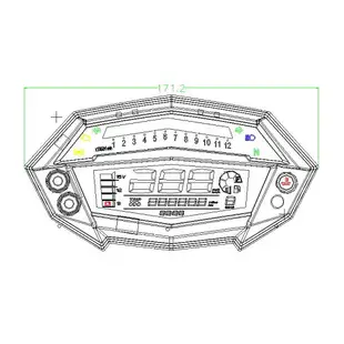 新品上新Kawasaki川崎z1000的電位器數字式測速儀指示器齒輪液晶儀表 雙十一購物節