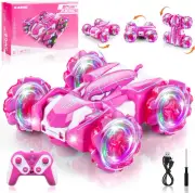 Spider Remote Control Car, 2.4Ghz Double Sided RC Cars with LED Light 360° Rotat