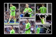 RJR PRINTS Jordan Pickford - Everton Football Goalkeeper Signed 12x8 Inch Montage Autograph Photo Print WIth A Pre Printed Signature Which Would Make A Superb Gift For Any Fan.