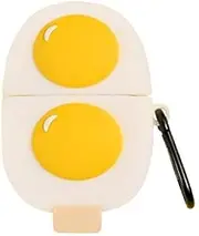 Air Smart Headphones Bluetooth Earphone Wireless Earphones Shockproof Double Yolk Ice Cream Silicone Protective Case for Apple AirPods 1/2