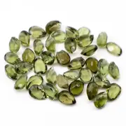 12.28ct 39PCS MOLDAVITE faceted drop cut 6x4 MM - CHIPPED, SALE #CM122