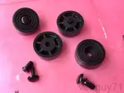 12pcs Snap-in Fast-Feet Thermo-plastic Elastomer Rubber Black Foot, 21mm x 8mm
