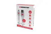 MONSTER Lightning to USB-A Braided Cable - White 1.2m