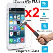 x2 Tempered Glass 9H screen protector guard for Apple iPhone 6 6s PLUS Front