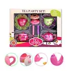 Children Tea-Set Cups Teapot Food Kitchen Saucers Play Afternoon Cookie Tea