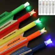 5XLED Lighted Arrow Nocks7.6mm Archery Tail Compound RecurveBow Target Hunting