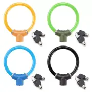 Portable Rings Shape Bicycles Lock Outdoor Road Bike Antitheft Steel Cable Lock