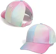 [YAMEE] Baseball Cap, Ponytail for Children, Baseball Cap for Girls, Soft, Breathable, Sun Hat, Children, Summer, UV Protection, Baseball Cap, Children, Sports, Leisure, Hat Children, Simple, Stylish