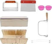 RIZGHWOY DIY Soap Making Tool Kit with Bread Mold Box and Wooden Cutter, Ideal for Homemade Soap and Candles, 1630g Weight