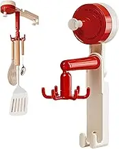Kitchen Utensil Hanger - Adhesive Wall Hook Rack, Under Cabinet Hanging Rail | Space Saving Storage Strip, Strong Load Holder, Multi Arm Kitchen Bar for Tools Spoons Spatulas Cooking Gear Home Wall Se