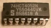 Phillips 74HCT4052N 74HCT4052 Dual 4 Channel Analog Multiplexer/Demult. - NOS