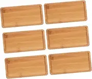 OKUMEYR 6pcs Wooden Serving Tray Decorative Wood Board for Appetizers Snacks Food Wood Tray for Bar Elegant Design for Dining Table Decor