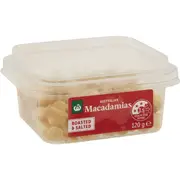 Woolworths Roasted & Salted Macadamias 120g