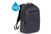 Rivacase Suzuka Backpack for 15.6" Laptops - Grey with Water-Resistant Fabric -