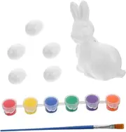 1 Set Hand-Painted Bunny Ornaments Ornaments for Egg DIY Easter Rabbit Party Favors Graffiti Rabbit Easter Blank Rabbits Easter Decorations Festival Adornment Foam