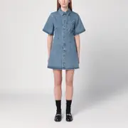[Ami Paris] Mini dress Ami de Coeur in denim L Light blue