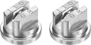 uxcell 2-Pack Flat Fan Spray Tip, 110 Degree Stainless Steel Sprayer Nozzle Tips, 1.8mm Orifice for Agriculture Drones Sprayer Nozzles/Garden Irrigation Nozzle/Cooling Sprayer [Silver]