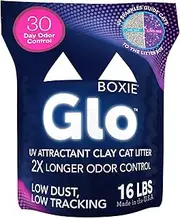 Boxie® Glo™ Natural Attractions™ 30 Day Odor Control Clumping Cat Litter, 16lb Boxiecat 99.9% Dust Free Clay Kitty Litter